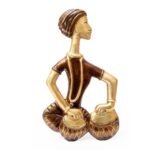 Antique Dhokra Art Brass Tabla Musician Figurine – Tribal Home Decor Showpiece