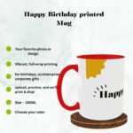 Happy birthday mug print
