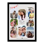 Khushi Kart Romantic Couple Collage Frame with Heart Design – Love Gift for Him & Her