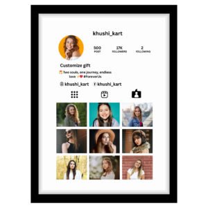 Khushi Kart Personalized Instagram Style Photo Frame – Custom Gift for Friends, Couples & Social Media Lovers