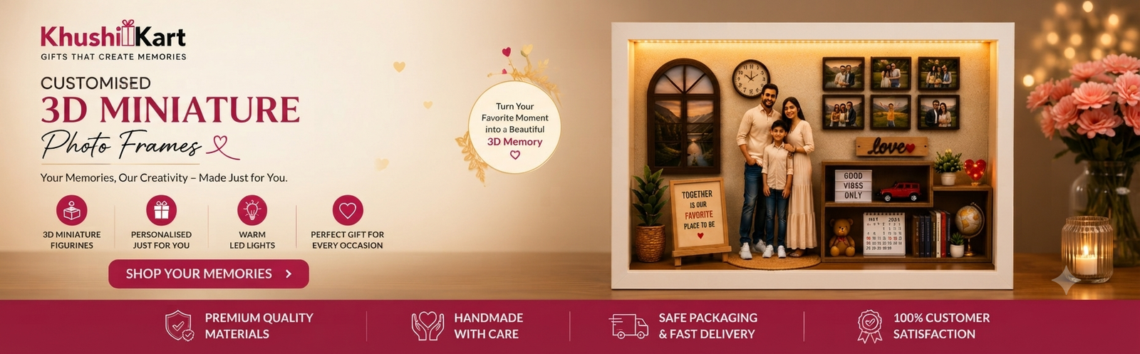 Creative frame khushi kart